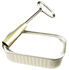 boîte de sardines, intérieur fond blanc