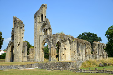 Fototapeta na wymiar Glastonbury Abbey in Somerset, England, United Kingdom