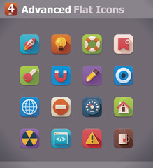 Vector flat UI icons