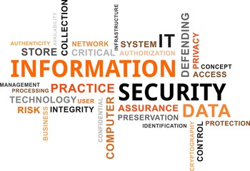 word cloud - information security