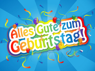 "ALLES GUT ZUM GEBURTSTAG" Karte