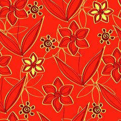 vector seamless flower background