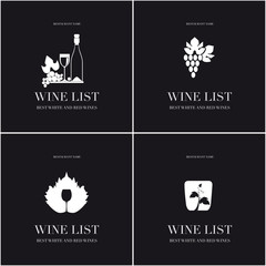 Vino - quattro proposte per la copertina della carta dei vini