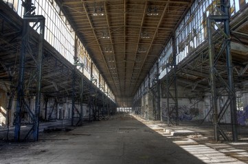 Abandoned long hall