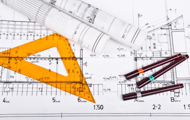 architectural plan drawing blueprints