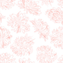 Fototapeta na wymiar Floral seamless pattern, sketch for your design