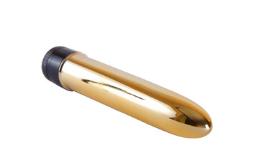 Golden metal vibrator sex toy