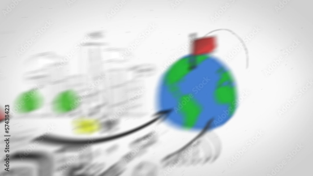 Poster animation on business growth and development