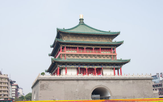 bell tower 钟楼  in xi an of china