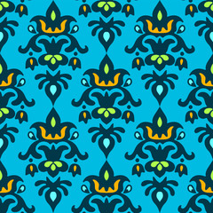 Vector flourish  seamless pattern
