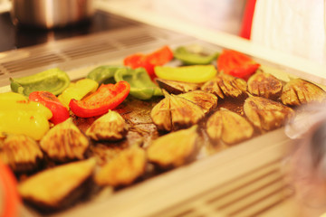 Gemüse auf Grilllplatte