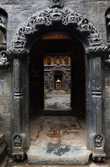Entrance to the Buddhist Golden Temple (Kwa Bahal). Patan, Nepal