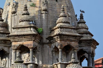 Poster Newari architecture in Patan. Krishna stone temple © salajean