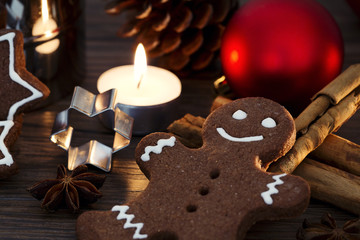 Gingerbread man and other Christmas cookies