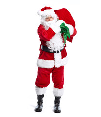 Santa Claus isolated on white.