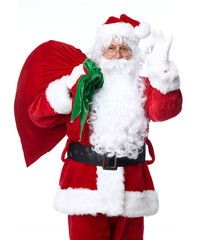 Santa Claus isolated on white.