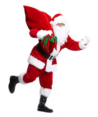 Santa Claus isolated on white.