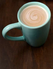 Crédence de cuisine en verre imprimé Chocolat latte ou chocolat chaud