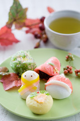 Obraz premium クリスマスの和菓子