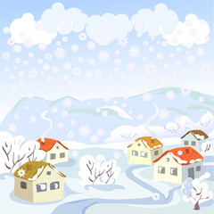 winter rural landscape