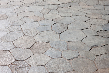 The stone pavement as the background