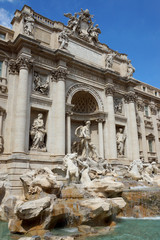 Fototapeta na wymiar de Fontanna di Trevi w Rzymie, Włochy