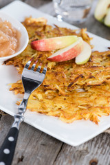 Portion of Homemade Potato Fritters