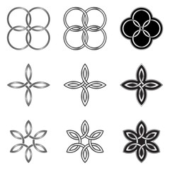 Collection of decorative Celtic patterns