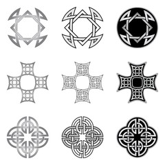 Collection of decorative Celtic patterns 1