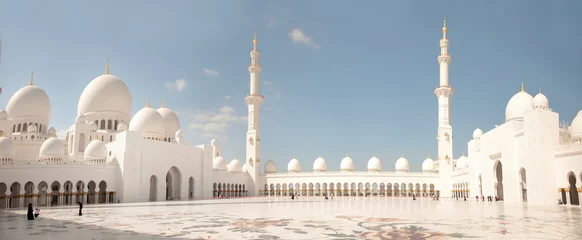 Foto auf Acrylglas Mittlerer Osten Weiße Sheikh-Zayed-Moschee von Abu Dhabi