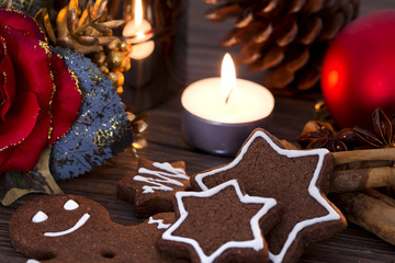 Gingerbread man and other Christmas cookies