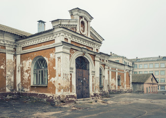 Facade of an old antique house