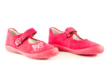girl shoes isolated on white background
