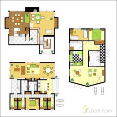 Set of ground floor blueprints