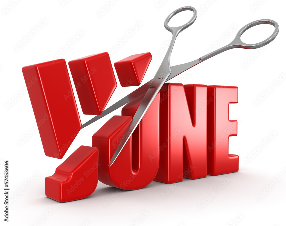 Poster scissors and june (clipping path included)