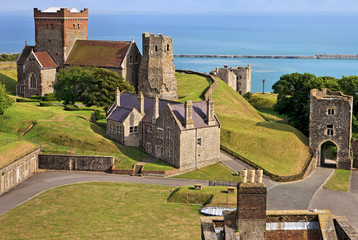 St Mary in Castro church in the grounds of Dover Castle - obrazy, fototapety, plakaty