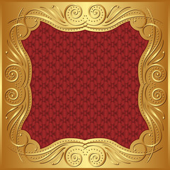 red gold background