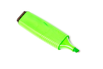 Green marker isolated on white