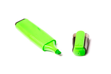 Green marker isolated on white