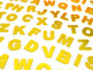letters of the English alphabet.
