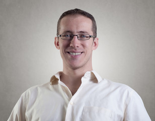 Young man with glasses