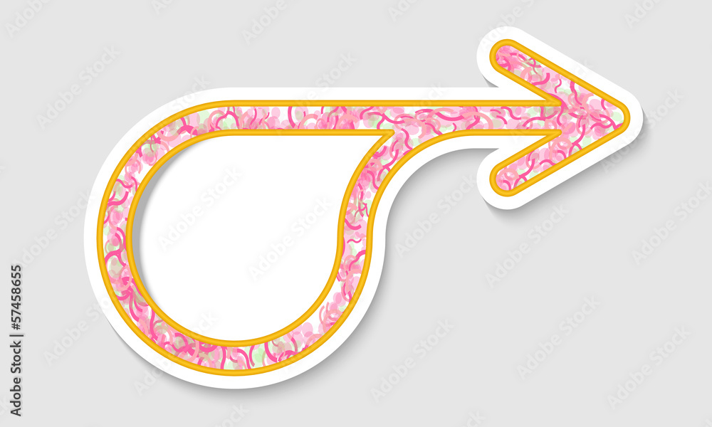 Poster abstract text frame with arrow