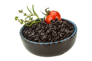 Black boiled rice