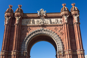 Fototapeta na wymiar Barcelona Arch of Triumph