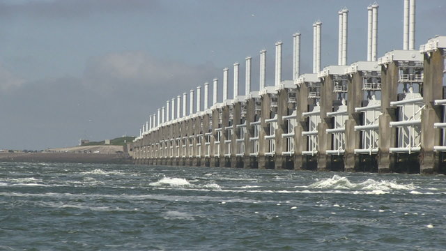Storm surge barrier in The Netherlands