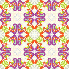 Seamless Blue and Orange Shapes