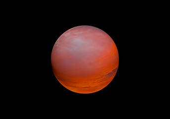 Halloween element climate change fiery sphere globe planet