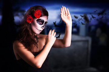 Sugar Skull Make-Up und Halloween