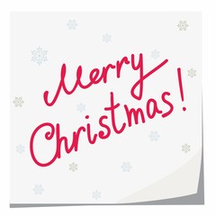 Fototapeta na wymiar Christmas Greeting Card. Merry Christmas lettering.