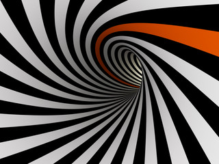 Tunnel of lines, 3D